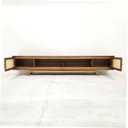 Ver imagem 4 de Rack Sala Tv até 75 Polegadas Ricco 273 Cm Laminado Portas Palhinha Imbuia