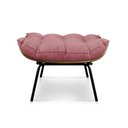 Ver imagem 3 de Kit Poltrona Costela com Puff para Sala Suede Rose