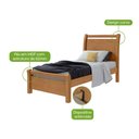 Ver imagem 3 de Cama Solteiro Reali - Lp - Rei de Casa Amendoa Clean