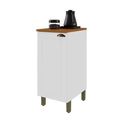 Balcão de Cozinha 40 cm Bariloche 1 Porta com Tampo 100% MDF 6225.32 Branco - Indekes