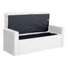 Calçadeira Baú Para Cama Box Emma Suede Cores - DS Estofados - Solteiro - Branco - 4