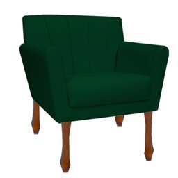 Kit Recamier Sofá Divã Chaise Longue + 2 Poltrona Iza Retro: Suede Verde Musgo - 5