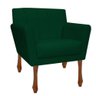 Kit Recamier Sofá Divã Chaise Longue + 2 Poltrona Iza Retro: Suede Verde Musgo - 5