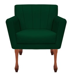 Kit Recamier Sofá Divã Chaise Longue + 2 Poltrona Iza Retro: Suede Verde Musgo - 4
