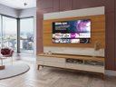 Ver imagem 2 de Rack com Painel Wall 1.8 Off White com Nature - Móveisaqui
