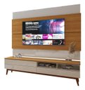 Ver imagem 1 de Rack com Painel Wall 1.8 Off White com Nature - Móveisaqui