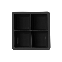 Forma de Gelo Para 4 Cubos de Gelo Quadrado Grande - Preto - 1