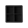 Forma de Gelo Para 4 Cubos de Gelo Quadrado Grande - Preto - 1