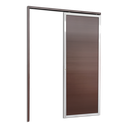 Ver imagem 1 de Porta de Correr Suspensa Lambril Esq L.25 Mix Corten 210x90 Brimak