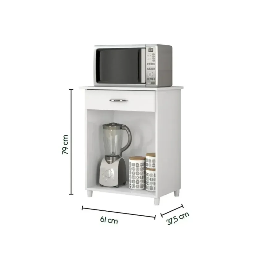 Ver imagem 4 de Balcão de Cozinha Branco Duna 2 Portas 1 Gaveta Compacto