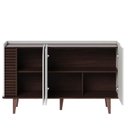 Ver imagem 6 de Cristaleira e Aparador Buffet Jurerê Off White Matte Nogueira Real - Colibri