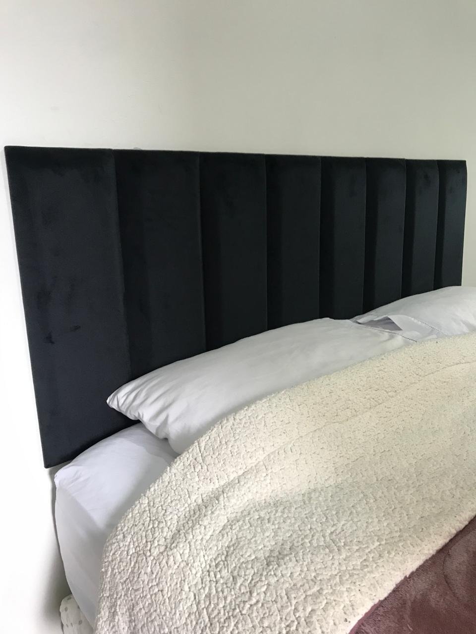 Cabeceira de Cama em Modulos Reforçada Mdf 6mm 1un 20x60cm:marrom - 4