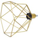 Ver imagem 5 de Pendente Aramado Cálice Luminária Lustre Cabo Cristal Retrô Vintage Dourado Agp Ilumini Industrial C