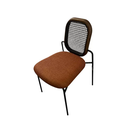 Ver imagem 1 de Cadeira de Jantar Metal Bamboo Preto Acabamento Elegante e Conforto Moderno