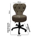 Ver imagem 6 de Cadeira Mocho Soft Escritório Estética Veludo - Sofa Store:veludo Marrom