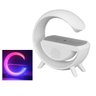 Caixa de Som Bluetooth RGB Luminaria G Carregador Induçao Celular Radio FM USB Amplificador Musica A - 1