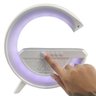 Caixa de Som Bluetooth RGB Luminaria G Carregador Induçao Celular Radio FM USB Amplificador Musica A - 7