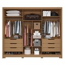 Ver imagem 3 de Guarda Roupa Casal New Guarapari 3 Portas Deslizantes com Espelho - Carvalho/off White