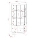 Ver imagem 5 de Aparador para Sala Buffet Ambiente Mônaco e Cristaleira Moss Calacata Off White - Madetec