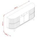 Ver imagem 6 de Aparador para Sala Buffet Ambiente Mônaco e Cristaleira Moss Calacata Off White - Madetec
