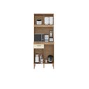 Ver imagem 3 de Kit Cozinha Ceara 4 Portas 1 Gavetas Nogueira Madeira Natura Off White Atualle