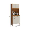 Ver imagem 4 de Kit Cozinha Ceara 4 Portas 1 Gavetas Nogueira Madeira Natura Off White Atualle