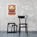 Ver imagem 1 de Quadro Comida Japonesa - Ramen 45x34cm - com Vidro:moldura Branca
