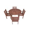 Conjunto com 1 Mesa 4 Cadeiras Munik - 2