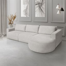 Sofá Orgânico Encantus 3 Lugares para Sala 2,92 Cm Redenobre:bege - 1
