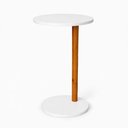 Ver imagem 5 de Mesa de Apoio Monopé Lateral Redonda para Sofá ou Cama Branca