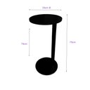 Ver imagem 3 de Mesa De Apoio Monopé Lateral Redonda Para Sofá Ou Cama Branca