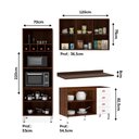 Ver imagem 3 de Armário de Cozinha Compacta 3 Peças com Tampo Safira Luciane Móveis