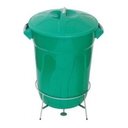 Ver imagem 2 de Cesto De Lixo Plastico Com Pedal Aço Galvanizado 40 Litros:Preto