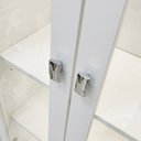 Ver imagem 7 de Armário para Escritório com 2 Portas de Vidro 4 Prateleiras com LED ME4205 Yescasa Branco