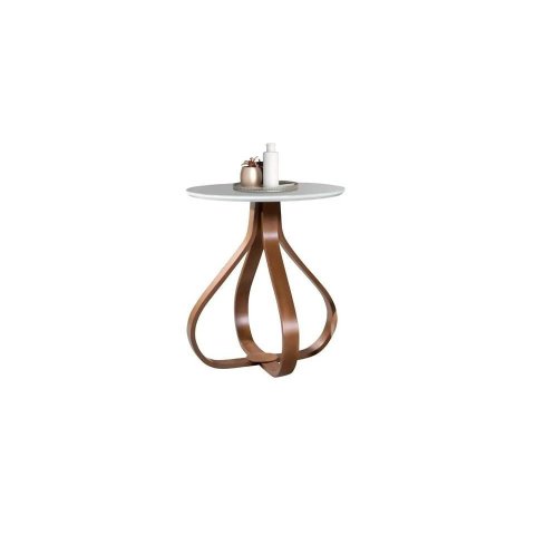 Mesa Canto Lateral Decorativa Red. Luxo Cebola:Off White