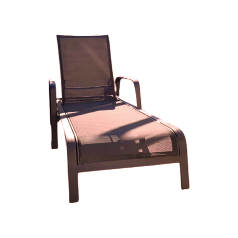Espreguiçadeira Lótus Reta Trama Móveis para Piscina Jardim