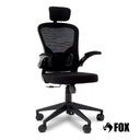 Ver imagem 2 de Cadeira Presidente Escritório Giratória Apoio de Cabeça Fox Office Preta 46a