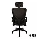 Ver imagem 3 de Cadeira Presidente Escritório Giratória Apoio de Cabeça Fox Office Preta 46a