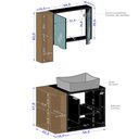 Ver imagem 3 de Conjunto de Banheiro com Gabinete 2 Portas, Cuba com Valvula, Torneira e 1 Espelheira Star