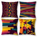 Ver imagem 1 de Kit 4 Almofadas Cheias 40cm X 40cm Decorativas Estampadas Digital Sala Sofá Quarto Pastilhas