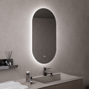 Ver imagem 3 de Espelho com Led Decorativo Oval 90x40cm Lapidado Botão Touch