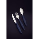 Ver imagem 2 de Jogo Talheres Assistivos Tramontina Forall 4 Peças Lâminas Inox Cabos Cinza Estojo