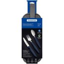 Ver imagem 4 de Jogo Talheres Assistivos Tramontina Forall 4 Peças Lâminas Inox Cabos Cinza Estojo