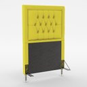 Ver imagem 2 de Kit Cabeceira Decorativa Para Cama Box Antares e Calçadeira Sagitarius 90 Para Cama de Solteiro Sued