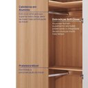 Ver imagem 5 de Guarda Roupa Planejado de Canto Obliquo 1 Porta Hera CabeCasa MadeiraOriginals Marrom Louro/Algodão