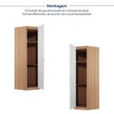 Ver imagem 4 de Guarda Roupa Planejado de Canto Obliquo 1 Porta Hera CabeCasa MadeiraOriginals Marrom Louro/Algodão