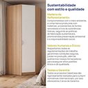 Ver imagem 6 de Guarda Roupa Planejado de Canto Obliquo 1 Porta Hera CabeCasa MadeiraOriginals Marrom Louro/Algodão