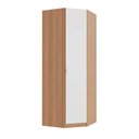 Ver imagem 2 de Guarda Roupa Planejado de Canto Obliquo 1 Porta Hera CabeCasa MadeiraOriginals Marrom Louro/Algodão