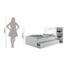 Cama Solteiro Cabeceira Baú com Cama Auxiliar 0,88m 2 Gavetas Hortencia Branco / Branco Lilás - 5