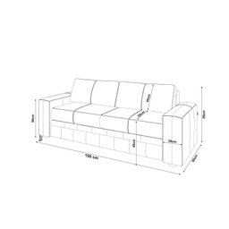 Sofá 2 Lugares 150cm Couro Legítimo Dakota  - 3